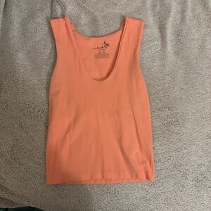 Free People Orange Cropped Tank Top